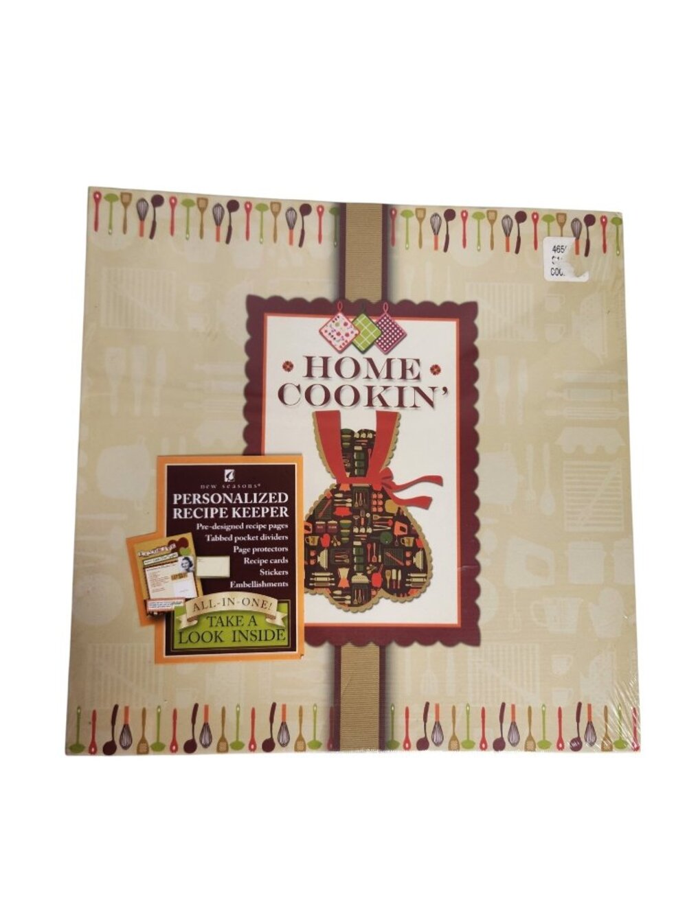 Home Cookin’ All In One Deluxe Recipe Keeper Binder Scrapbook New Seasons NEW